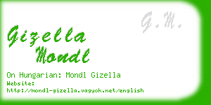 gizella mondl business card